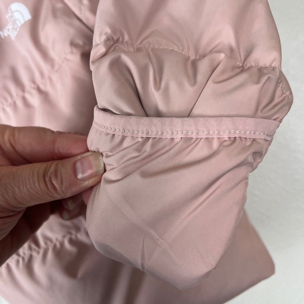 The North Face Pink Moondoggy 600 Down Sherpa Hooded Puffer Jacket 18-24M - Picture 5 of 15
